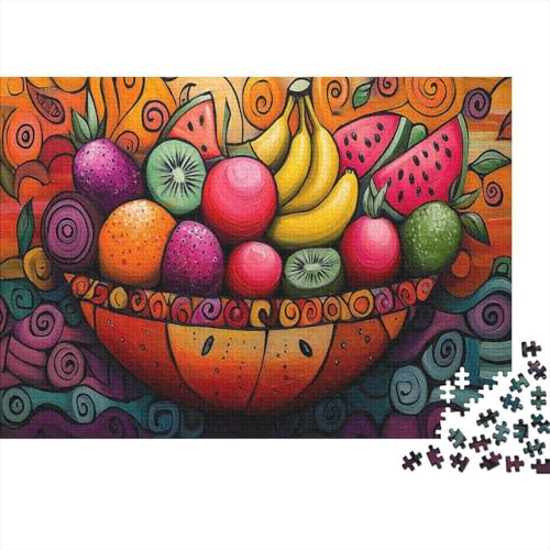 BEule Filled with Obst Puzzle 1000 Teile Abstract Color Gemälde Puzzle Erwachsene Holzpuzzle Stress Abbauen Familien Brain Challenge Lernspiel Premium Quality Spielzeug Geschenk 1000pcs (75x50cm) von lihuogongsio