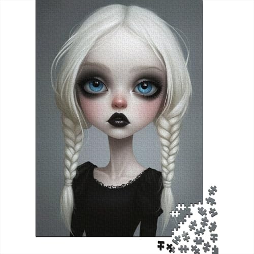 Blonde Frau 1000 Stück Puzzles Gotik Puzzle Lernspiel Spielzeug Geschenk Geschicklichkeitsspiel Für Die Ganze Familie Schöne Geschenkidee DIY Kreative 1000pcs (75x50cm) von lihuogongsio