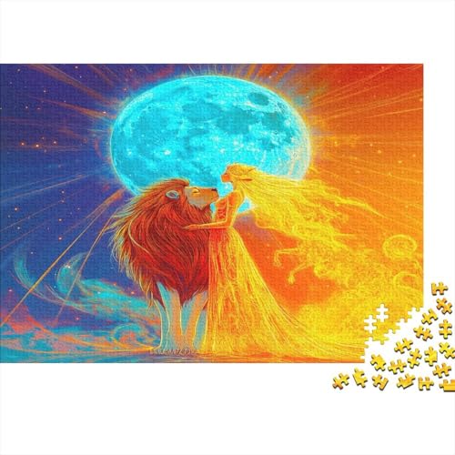 Blonde Göttin Puzzle Erwachsene 1000 Teile Krafttier Holzpuzzle Stress Abbauen Familien-Puzzlespiel Kräftigen Farben Schöne Geschenkverpackung Lernspiel Spielzeug 1000pcs (75x50cm) von lihuogongsio