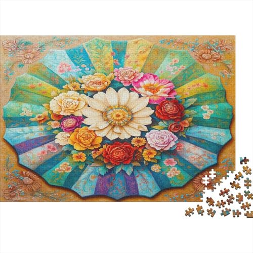 Blume Puzzle Erwachsene 1000 Teile Mandala Blumes Puzzle Holzpuzzle Geschicklichkeitsspiel Für Die Ganze Familie Schöne Geschenkidee DIY Kreative Unterhaltung 1000pcs (75x50cm) von lihuogongsio