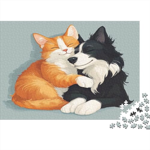 Border Collie 1000 Stück Puzzles Ginger Katze Puzzle Lernspiel Spielzeug Geschenk Geschicklichkeitsspiel Für Die Ganze Familie Schöne Geschenkidee DIY Kreative 1000pcs (75x50cm) von lihuogongsio
