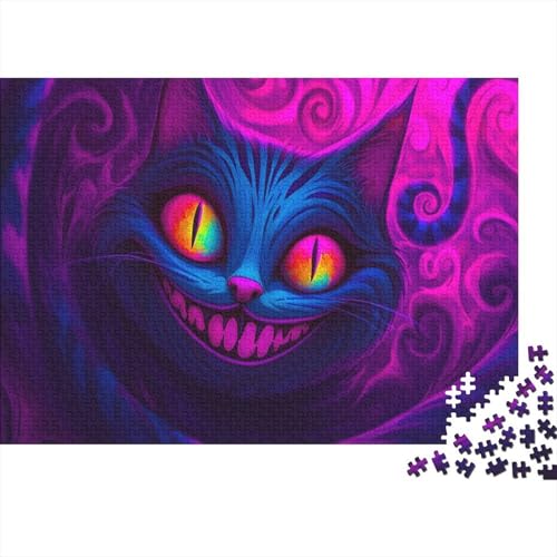 Cheshire Katze Puzzle 1000 Teile Katze Puzzle Erwachsene Spielepuzzles HochwerTiger Holzpuzzle Erwachsene Geschicklichkeitsspiel Lernspiel Spielzeug Geschenk Schöne 1000pcs (75x50cm) von lihuogongsio