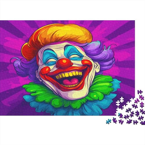 Clown Puzzle Erwachsene 1000 Teile Cartoon-Kritzelei Puzzle Holzpuzzle Geschicklichkeitsspiel Für Die Ganze Familie Schöne Geschenkidee DIY Kreative Unterhaltung 1000pcs (75x50cm) von lihuogongsio