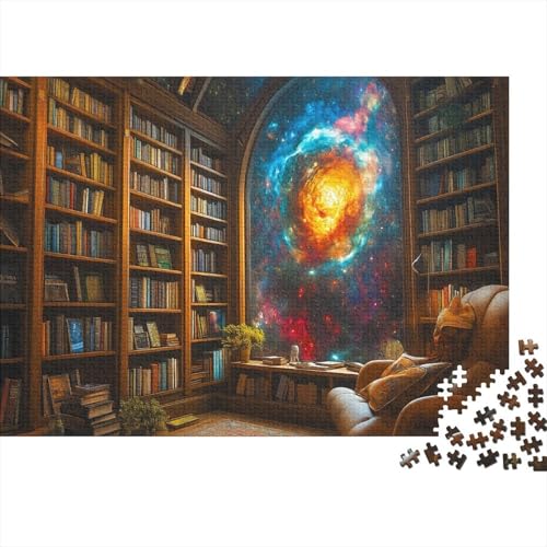 Cozy Bibliothek Puzzle Erwachsene 1000 Teile Buchshelves Puzzle Holzpuzzle Geschicklichkeitsspiel Für Die Ganze Familie Schöne Geschenkidee DIY Kreative Unterhaltung 1000pcs (75x50cm) von lihuogongsio
