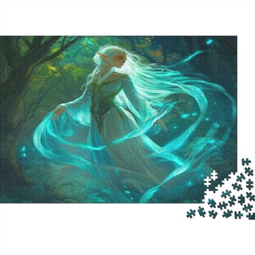 Elfenmädchen Puzzle 1000 Teile Geist Puzzle Erwachsene Spielepuzzles HochwerTiger Holzpuzzle Erwachsene Geschicklichkeitsspiel Lernspiel Spielzeug Geschenk Schöne 1000pcs (75x50cm) von lihuogongsio
