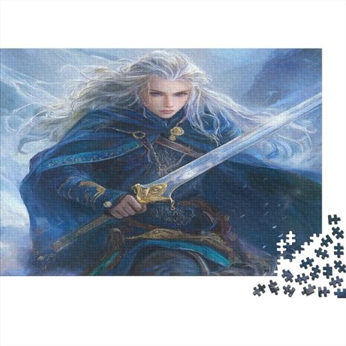 Elven Frau Puzzle 1000 Teile Puzzle Für Erwachsene Geist Brain Challenge Geschicklichkeitsspiel Stress Abbauen Familien Herausforderndes Schöne 1000pcs (75x50cm) von lihuogongsio