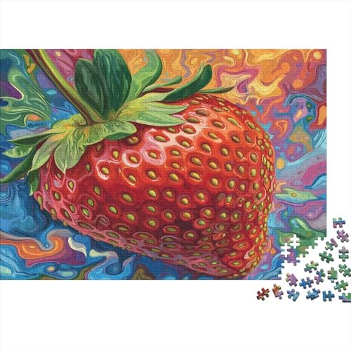 Erdbeere 1000 Stück Puzzles Obst Puzzle Lernspiel Spielzeug Geschenk Geschicklichkeitsspiel Für Die Ganze Familie Schöne Geschenkidee DIY Kreative 1000pcs (75x50cm) von lihuogongsio