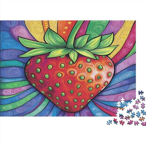 Erdbeere Puzzle 1000 Teile Obst Puzzle Erwachsene Spielepuzzles HochwerTiger Holzpuzzle Erwachsene Geschicklichkeitsspiel Lernspiel Spielzeug Geschenk Schöne 1000pcs (75x50cm) von lihuogongsio