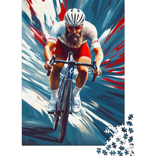Fahrradsprint Puzzle 1000 Teile Fahrradrennen Puzzle Erwachsene Spielepuzzles HochwerTiger Holzpuzzle Erwachsene Geschicklichkeitsspiel Lernspiel Spielzeug Geschenk Schöne 1000pcs (75x50cm) von lihuogongsio