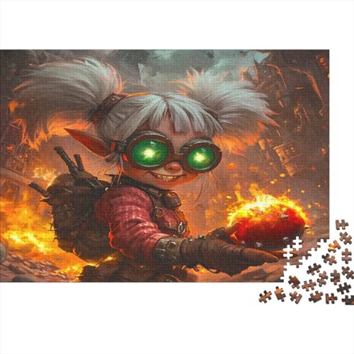 Female Gnom Puzzle Erwachsene 1000 Teile Gnom Holzpuzzle Stress Abbauen Familien-Puzzlespiel Kräftigen Farben Schöne Geschenkverpackung Lernspiel Spielzeug 1000pcs (75x50cm) von lihuogongsio