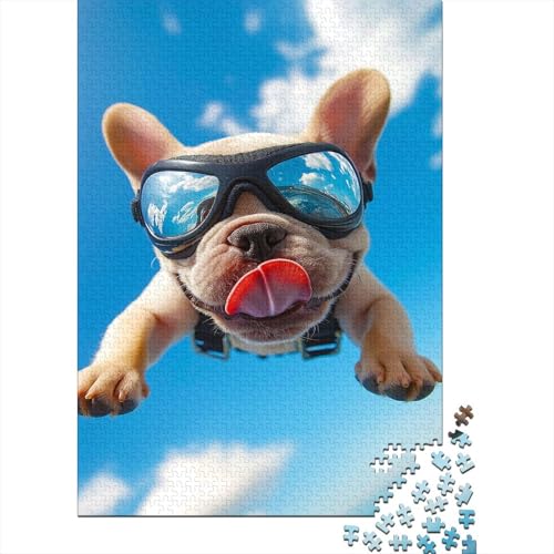 French BullHund 1000 Stück Puzzles Welpe Puzzle Lernspiel Spielzeug Geschenk Geschicklichkeitsspiel Für Die Ganze Familie Schöne Geschenkidee DIY Kreative 1000pcs (75x50cm) von lihuogongsio