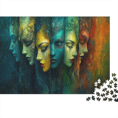 Göttin Puzzle Erwachsene 1000 Teile Holzpuzzle Erwachsene Lernspiel Puzzle unterschiedliche Emotionen Spielzeug Geschenk Stress Abbauen Einzigartiges Geschenk 1000pcs (75x50cm) von lihuogongsio