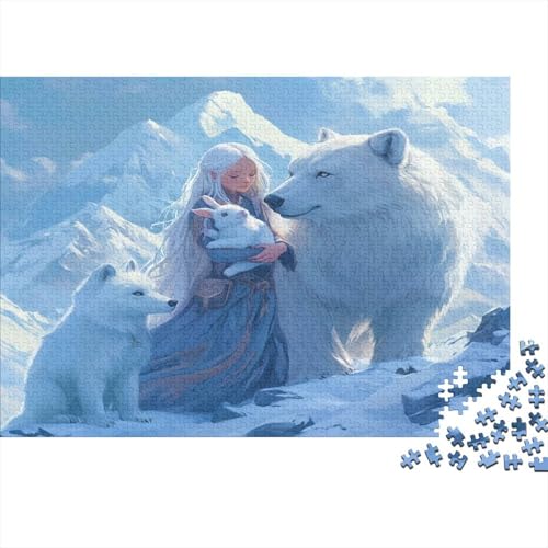 Göttin Puzzle Erwachsene 1000 Teile Puzzle Schneegöttin Holzpuzzle Erwachsener Hochwertig Für Die Ganze Familie Unmögliches DIY Kreative Moderne Wohnkultur 1000pcs (75x50cm) von lihuogongsio