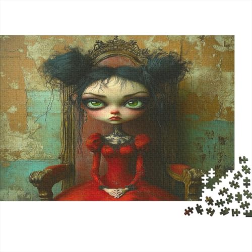 Goth Prinzessin Puzzle Erwachsene 1000 Teile Gotik Puzzle Holzpuzzle Geschicklichkeitsspiel Für Die Ganze Familie Schöne Geschenkidee DIY Kreative Unterhaltung 1000pcs (75x50cm) von lihuogongsio