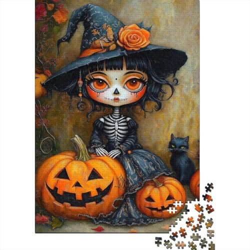 Hexe Puppe Puzzle 1000 Teile Impossible Für Erwachsene HochwerTiger Hexe Holzpuzzle Erwachsene Fantasy Schöne Geschenkidee DIY Kreative Unterhaltung 1000pcs (75x50cm) von lihuogongsio