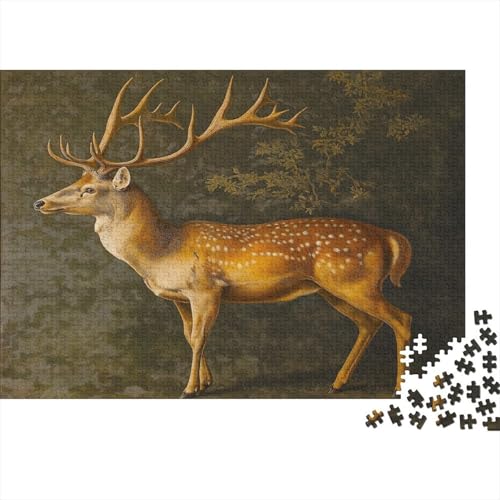 Hirsch Puzzle 1000 Teile Wildhirsch Puzzle Erwachsene Spielepuzzles HochwerTiger Holzpuzzle Erwachsene Geschicklichkeitsspiel Lernspiel Spielzeug Geschenk Schöne 1000pcs (75x50cm) von lihuogongsio