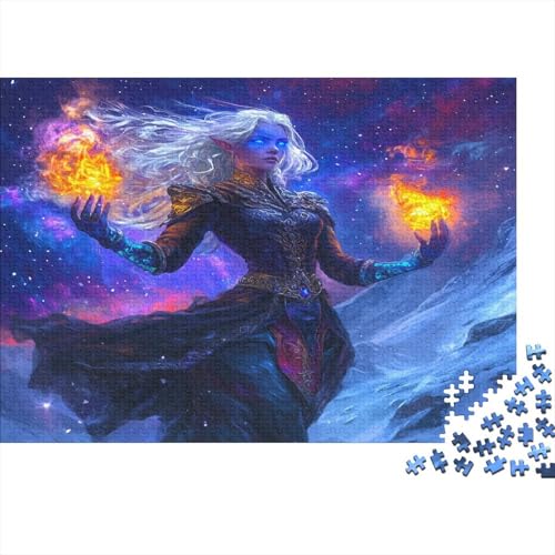 Hochelf aus Skyrim Puzzle Erwachsene 1000 Teile Magier Spielepuzzles Für Die Ganze Familie Brain Challenge Raumdekoration Lernspiel Spielzeug Moderne Wohnkultur 1000pcs (75x50cm) von lihuogongsio