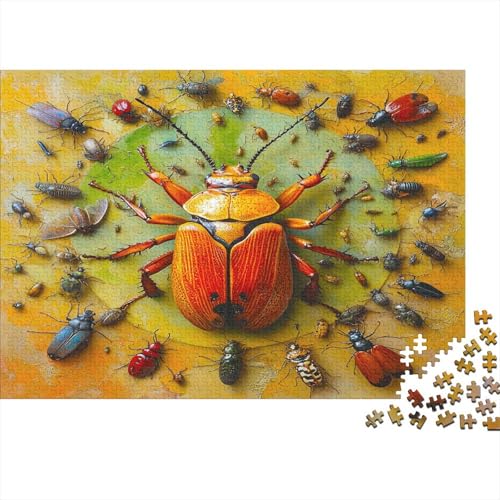 Insekten and Käfer Puzzle 1000 Teile Puzzle Für Erwachsene Käfer Brain Challenge Geschicklichkeitsspiel Stress Abbauen Familien Herausforderndes Schöne 1000pcs (75x50cm) von lihuogongsio