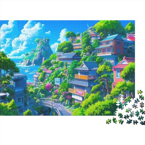 Japanisch Cities Puzzle 1000 Teile japanischer Anime Puzzle Erwachsene Spielepuzzles HochwerTiger Holzpuzzle Erwachsene Geschicklichkeitsspiel Lernspiel Spielzeug Geschenk Schöne 1000pcs (75x50cm) von lihuogongsio