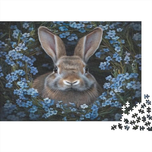 Kaninchen Puzzle 1000 Teile Puzzle Für Erwachsene Häschen Brain Challenge Geschicklichkeitsspiel Stress Abbauen Familien Herausforderndes Schöne 1000pcs (75x50cm) von lihuogongsio
