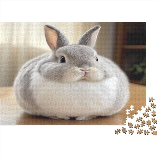 Kaninchen Puzzle Erwachsene 1000 Teile Stress Abbauen Familien-Puzzlespiel DIY Kreative Puzzle Häschen Unterhaltung Schöne Geschenkidee Kräftigen Farben 1000pcs (75x50cm) von lihuogongsio