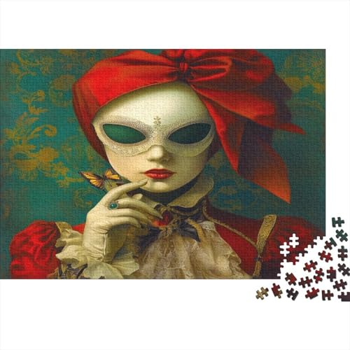 Karnevalsmaskee Puzzle 1000 Teile Für Erwachsene Puzzle Maskerade Geschicklichkeitsspiel Für Die Ganze Familie Erwachsene Premium Quality Entspannend 1000pcs (75x50cm) von lihuogongsio