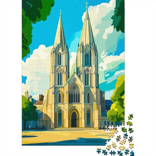 Katzehedral of São Paulo Puzzle 1000 Teile Kirche Puzzle Erwachsene Spielepuzzles HochwerTiger Holzpuzzle Erwachsene Geschicklichkeitsspiel Lernspiel Spielzeug Geschenk Schöne 1000pcs (75x50cm) von lihuogongsio