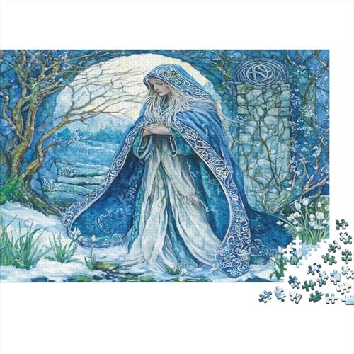Keltisch Prinzessin 1000 Stück Puzzles Keltisch Puzzle Lernspiel Spielzeug Geschenk Geschicklichkeitsspiel Für Die Ganze Familie Schöne Geschenkidee DIY Kreative 1000pcs (75x50cm) von lihuogongsio