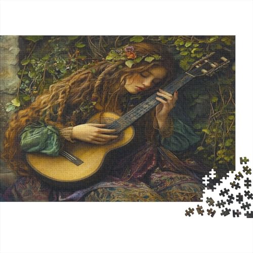 Keltisch Troubadours Puzzle Erwachsene 1000 Teile Märchen Holzpuzzle Stress Abbauen Familien-Puzzlespiel Kräftigen Farben Schöne Geschenkverpackung Lernspiel Spielzeug 1000pcs (75x50cm) von lihuogongsio