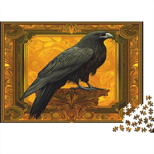 Krähe Puzzle 1000 Teile Puzzle Für Erwachsene Jugendstil Brain Challenge Geschicklichkeitsspiel Stress Abbauen Familien Herausforderndes Schöne 1000pcs (75x50cm) von lihuogongsio