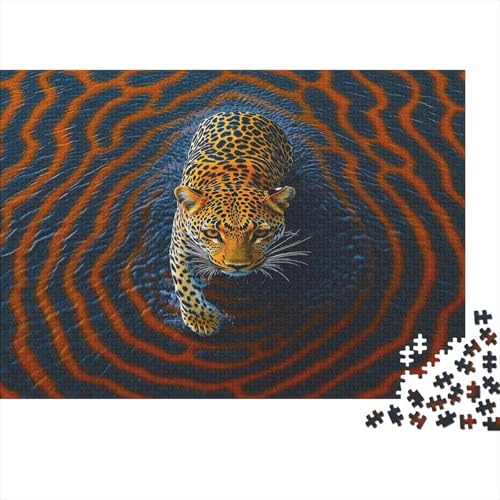 Leopard Puzzle 1000 Teile Gepard Puzzle Erwachsene Spielepuzzles HochwerTiger Holzpuzzle Erwachsene Geschicklichkeitsspiel Lernspiel Spielzeug Geschenk Schöne 1000pcs (75x50cm) von lihuogongsio