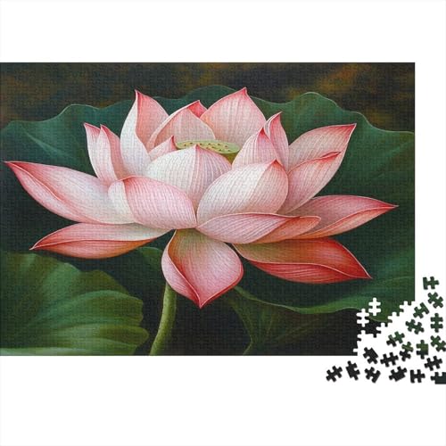 Lotus Blume Puzzle 1000 Teile Puzzle Für Erwachsene Blume Brain Challenge Geschicklichkeitsspiel Stress Abbauen Familien Herausforderndes Schöne 1000pcs (75x50cm) von lihuogongsio