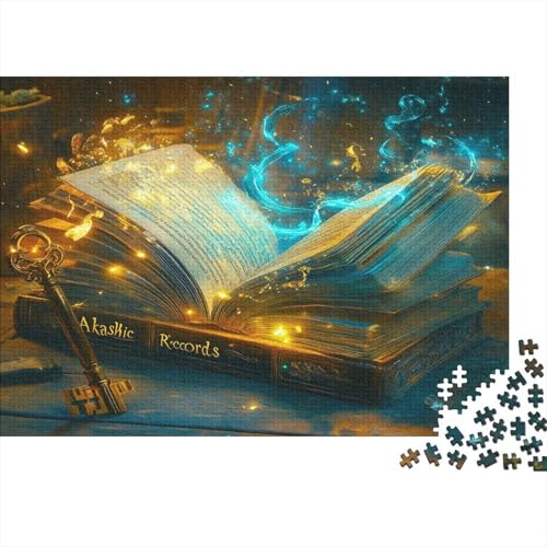Magic Buch Puzzle 1000 Teile Für Erwachsene Geschicklichkeitsspiel Für Die Ganze Familie Grimoire Puzzle Premium Quality Schöne Geschenkidee Moderne 1000pcs (75x50cm) von lihuogongsio
