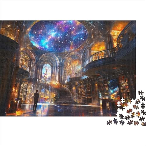 Magical Bibliothek Puzzle 1000 Teile Für Erwachsene Puzzle Bibliothek Geschicklichkeitsspiel Für Die Ganze Familie Erwachsene Premium Quality Entspannend 1000pcs (75x50cm) von lihuogongsio