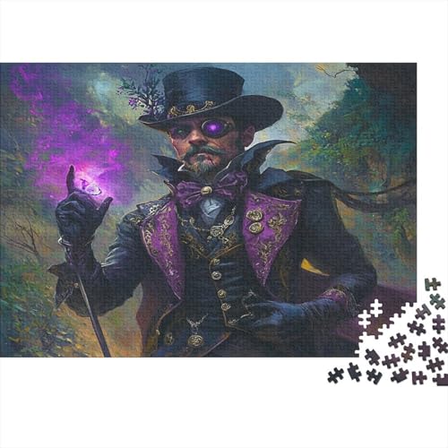 Magier Puzzle 1000 Teile Impossible Für Erwachsene HochwerTiger viktorianisch Holzpuzzle Erwachsene Fantasy Schöne Geschenkidee DIY Kreative Unterhaltung 1000pcs (75x50cm) von lihuogongsio