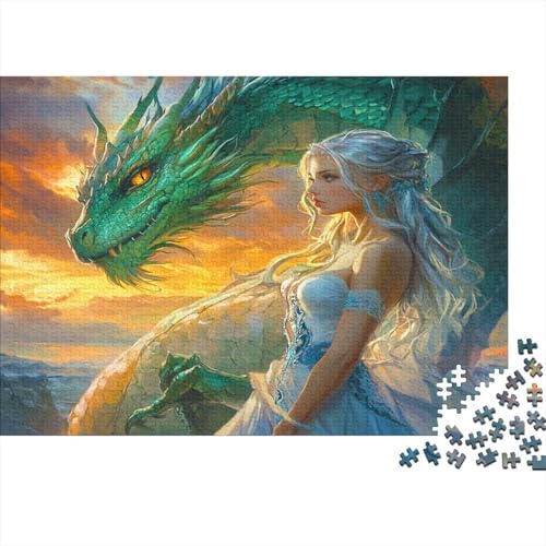 Majestic Drache 1000 Stück Puzzles Drache Nachtfalterer Puzzle Lernspiel Spielzeug Geschenk Geschicklichkeitsspiel Für Die Ganze Familie Schöne Geschenkidee DIY Kreative 1000pcs (75x50cm) von lihuogongsio