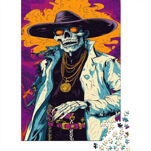 Mexican Schädel Puzzle 1000 Teile Für Erwachsene Puzzle Schädel Geschicklichkeitsspiel Für Die Ganze Familie Erwachsene Premium Quality Entspannend 1000pcs (75x50cm) von lihuogongsio