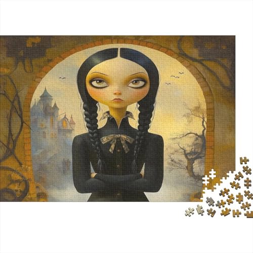 Mittwoch Puzzle 1000 Teile Gotik Puzzle Erwachsene Spielepuzzles HochwerTiger Holzpuzzle Erwachsene Geschicklichkeitsspiel Lernspiel Spielzeug Geschenk Schöne 1000pcs (75x50cm) von lihuogongsio