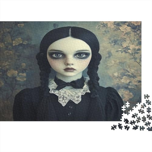 Mittwoch Puzzle 1000 Teile Impossible Für Erwachsene HochwerTiger Porzellanpuppe Holzpuzzle Erwachsene Fantasy Schöne Geschenkidee DIY Kreative Unterhaltung 1000pcs (75x50cm) von lihuogongsio