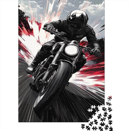 Motorrad Puzzle Erwachsene 1000 Teile Motorrad Puzzle Holzpuzzle Geschicklichkeitsspiel Für Die Ganze Familie Schöne Geschenkidee DIY Kreative Unterhaltung 1000pcs (75x50cm) von lihuogongsio