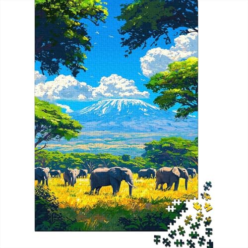 Mount Kilimandscharo Puzzle Erwachsene 1000 Teile afrikanischer Elefant Puzzle Holzpuzzle Geschicklichkeitsspiel Für Die Ganze Familie Schöne Geschenkidee DIY Kreative Unterhaltung 1000pcs (75x50cm) Mount Kilimandscharo Puzzle Erwachsene 1000 Teile afrikanischer Elefant Puzzle Holzpuzzle Geschicklichkeitsspiel Für Die Ganze Familie Schöne Geschenkidee DIY Kreative Unterhaltung 1000pcs (75x50cm) von lihuogongsio
