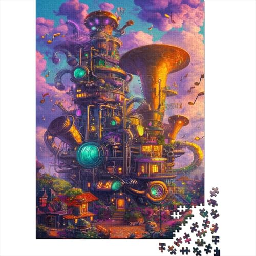 Musikfabrik Puzzle 1000 Teile Trompete und Geige Puzzle Erwachsene Spielepuzzles HochwerTiger Holzpuzzle Erwachsene Geschicklichkeitsspiel Lernspiel Spielzeug Geschenk Schöne 1000pcs (75x50cm) von lihuogongsio