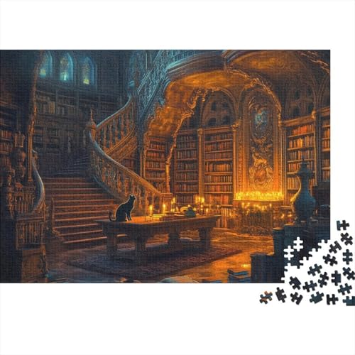 Mystery Bibliothek 1000 Stück Puzzles Bibliothek Puzzle Lernspiel Spielzeug Geschenk Geschicklichkeitsspiel Für Die Ganze Familie Schöne Geschenkidee DIY Kreative 1000pcs (75x50cm) von lihuogongsio