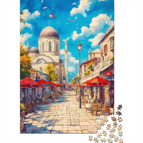 Nordmazedonien Puzzle 1000 Teile Alter Basar Puzzle Erwachsene Spielepuzzles HochwerTiger Holzpuzzle Erwachsene Geschicklichkeitsspiel Lernspiel Spielzeug Geschenk Schöne 1000pcs (75x50cm) von lihuogongsio
