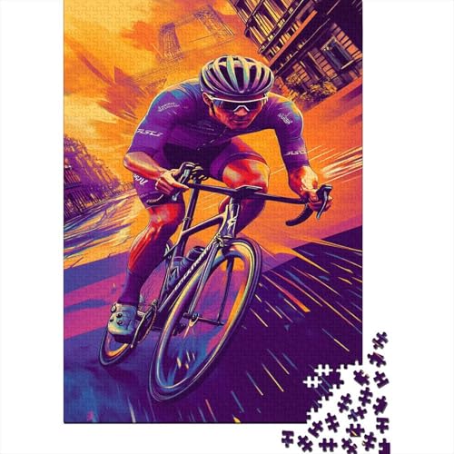 Road Radrennen Puzzle Erwachsene 1000 Teile Fahrradrennen Puzzle Holzpuzzle Geschicklichkeitsspiel Für Die Ganze Familie Schöne Geschenkidee DIY Kreative Unterhaltung 1000pcs (75x50cm) von lihuogongsio