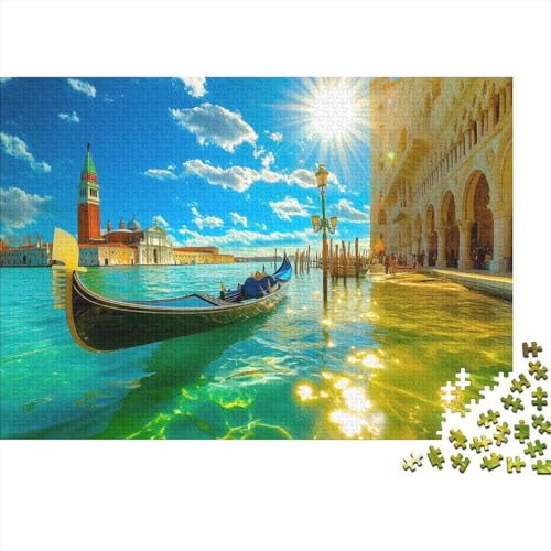 Romantic Venedig Puzzle Erwachsene 1000 Teile Holzpuzzle Erwachsene Lernspiel Puzzle exotische Landschaft Spielzeug Geschenk Stress Abbauen Einzigartiges Geschenk 1000pcs (75x50cm) von lihuogongsio