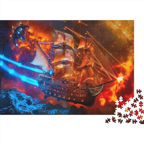 Sailing Schiff Puzzle Erwachsene 1000 Teile Three-masted Schiff Puzzle Holzpuzzle Geschicklichkeitsspiel Für Die Ganze Familie Schöne Geschenkidee DIY Kreative Unterhaltung 1000pcs (75x50cm) von lihuogongsio