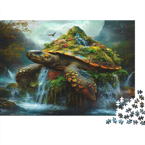 Schildkröte Puzzle 1000 Teile Für Erwachsene Geschicklichkeitsspiel Für Die Ganze Familie Moss-Covered Berg Puzzle Premium Quality Schöne Geschenkidee Moderne 1000pcs (75x50cm) von lihuogongsio