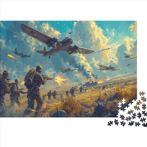 Schlachtfeld Puzzle 1000 Teile Puzzle Für Erwachsene Weltkrieg Geschicklichkeitsspiel Für Die Ganze Familie Premium Quality Schöne Geschenkidee Kräftigen Farben 1000pcs (75x50cm) von lihuogongsio