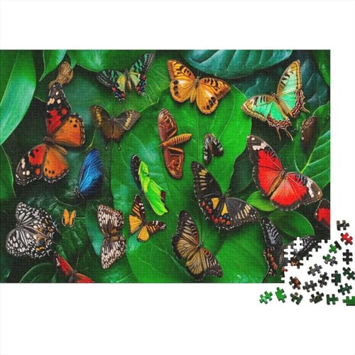 Schmetterling Puzzle 1000 Teile Nachtfalter Puzzle Erwachsene Holzpuzzle Stress Abbauen Familien Brain Challenge Lernspiel Premium Quality Spielzeug Geschenk 1000pcs (75x50cm) von lihuogongsio